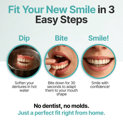 ✨Ends Today: 70% OFF! Owiwell™⏰ Custom-Fit Full Functional Dentures Make you more confident